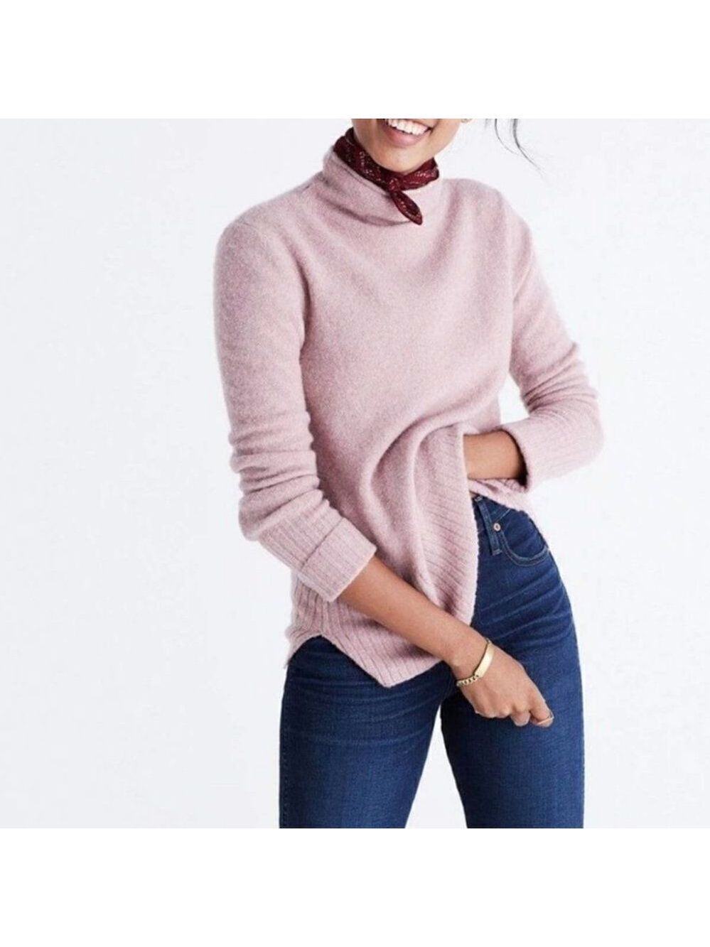 Madewell | Inland turtleneck sweater in mauve